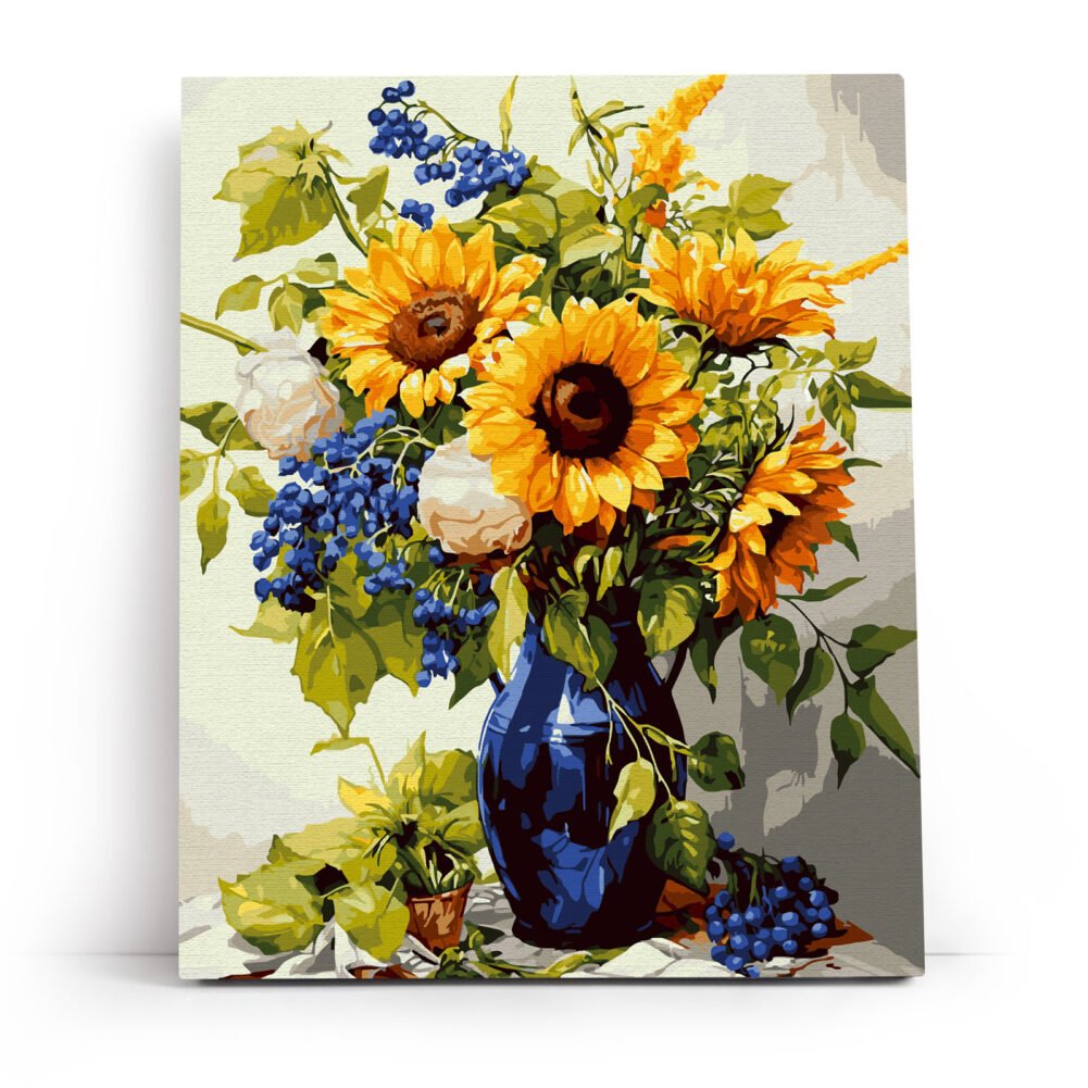 Golden sunflowers bouquet